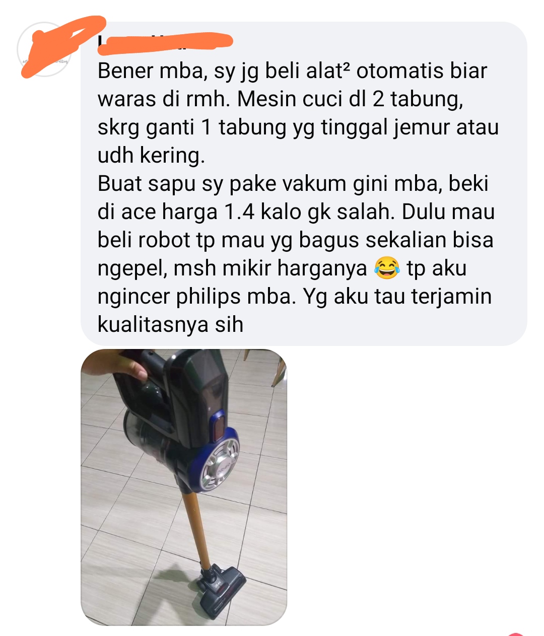 Solusi untuk Kewarasan Ibu di Rumah Vacuum cleaner untuk menjaga kewarasan ibu